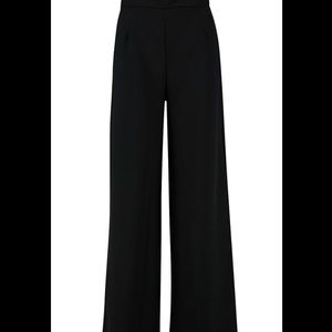 HIGH WAISTED WOVEN WIDE LEG PANTS